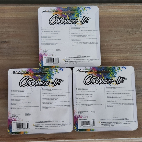 π¨ Shakespeare Customize-It Bait Kit β 3 Sets β Paint-Your-Own Fishing Lures - Picture 3 of 10